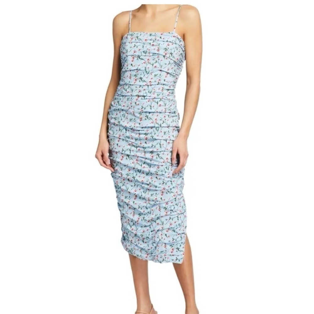 Bardot Light Blue Floral Midi Dress
